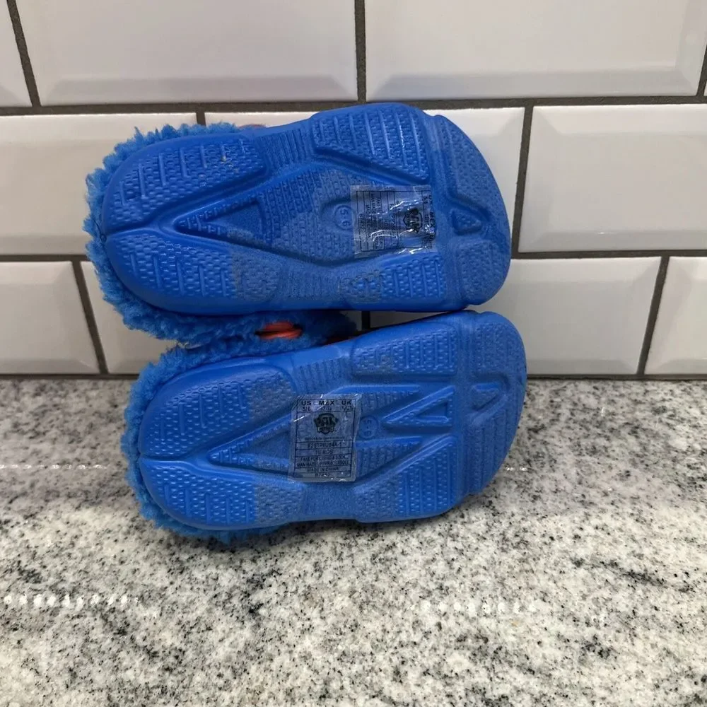 New Clogs Paw Patrol Patch Clog Red Blue US‎ TODDLER C 5/6 Croc Slip On Fleece